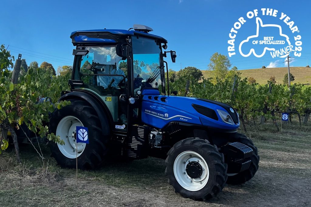 A „Legjobb ültetvényes speciális traktor” kategória győztese a New Holland T4.120 F típusú erőgépe lett