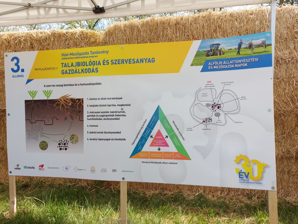 A talajbiológia és a szervesanyag gazdálkodás fontos gyakorlati részleteiről is szó volt a Hód-Mezőgazda Tanösvény harmadik állomásán - Fotó: Magro.hu, CSZS, Hódmezővásárhely