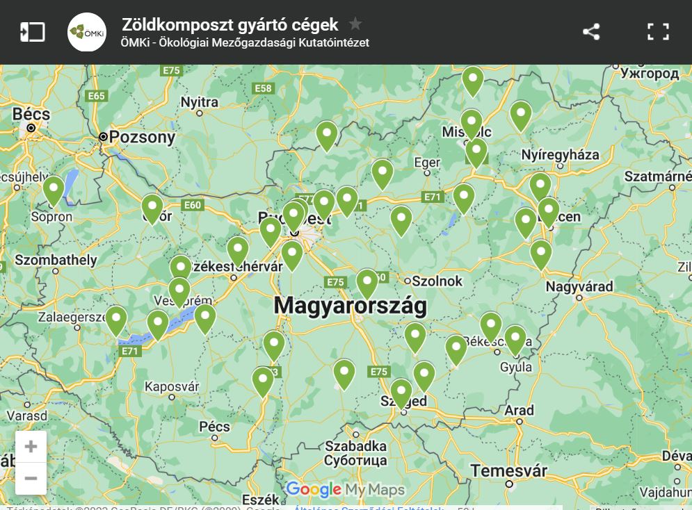 Az Ökológiai Mezőgazdasági Kutatóintézet (ÖMKi) létrehozott egy interaktív térképet, amely nagy segítséget nyújt az ökológiai gazdálkodást folytató gazdák számára